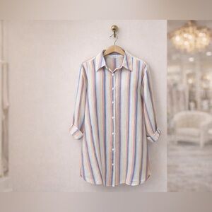 CHARTER CLUB STRIPED LINEN TOP